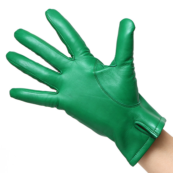  KURODA(クロダ) 革手袋 レディース カシミヤ裏地 グリーン 緑色 防寒 グローブ 本革 レザー ウィメンズ 女性 通勤 スーツ ビジネス キレイめ 高級