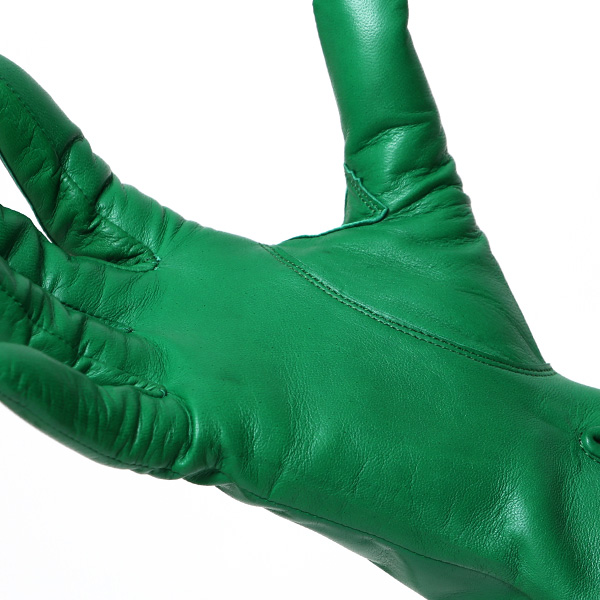 KURODA(クロダ) 革手袋 レディース カシミヤ裏地 グリーン 緑色 防寒 グローブ 本革 レザー ウィメンズ 女性 通勤 スーツ ビジネス キレイめ 高級
