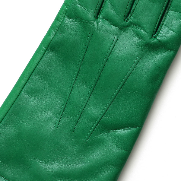  KURODA(クロダ) 革手袋 レディース カシミヤ裏地 グリーン 緑色 防寒 グローブ 本革 レザー ウィメンズ 女性 通勤 スーツ ビジネス キレイめ 高級