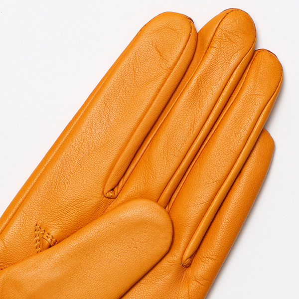  KURODA(クロダ) 革手袋 レディース カシミヤ裏地 オレンジ 橙色 防寒 グローブ 本革 レザー ウィメンズ 女性 通勤 スーツ ビジネス キレイめ 高級