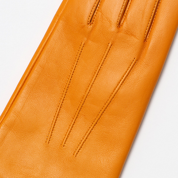  KURODA(クロダ) 革手袋 レディース カシミヤ裏地 オレンジ 橙色 防寒 グローブ 本革 レザー ウィメンズ 女性 通勤 スーツ ビジネス キレイめ 高級