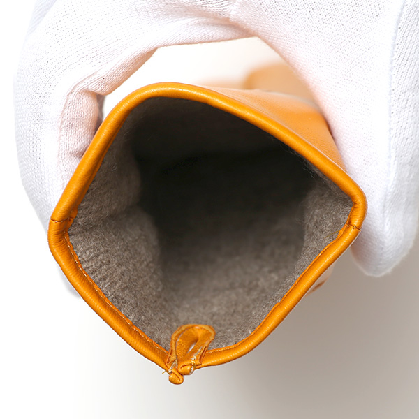  KURODA(クロダ) 革手袋 レディース カシミヤ裏地 オレンジ 橙色 防寒 グローブ 本革 レザー ウィメンズ 女性 通勤 スーツ ビジネス キレイめ 高級