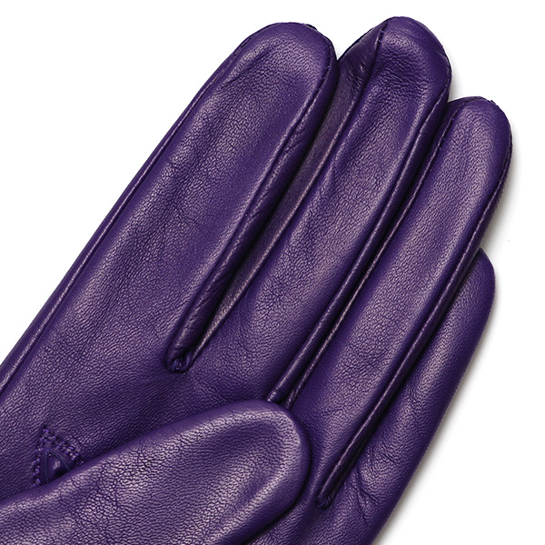  KURODA(クロダ) 革手袋 レディース カシミヤ裏地 パープル 紫色 防寒 グローブ 本革 レザー ウィメンズ 女性 通勤 スーツ ビジネス キレイめ 高級