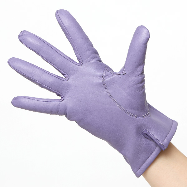  KURODA(クロダ) 革手袋 レディース カシミヤ裏地 パープル 紫色 防寒 グローブ 本革 レザー ウィメンズ 女性 通勤 スーツ ビジネス キレイめ 高級