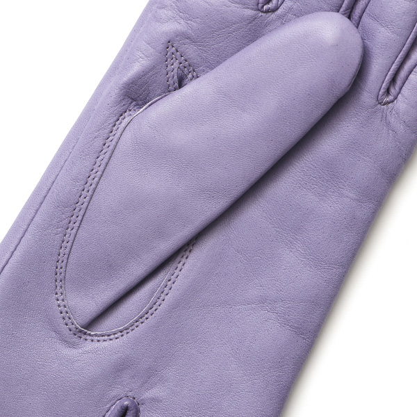  KURODA(クロダ) 革手袋 レディース カシミヤ裏地 パープル 紫色 防寒 グローブ 本革 レザー ウィメンズ 女性 通勤 スーツ ビジネス キレイめ 高級