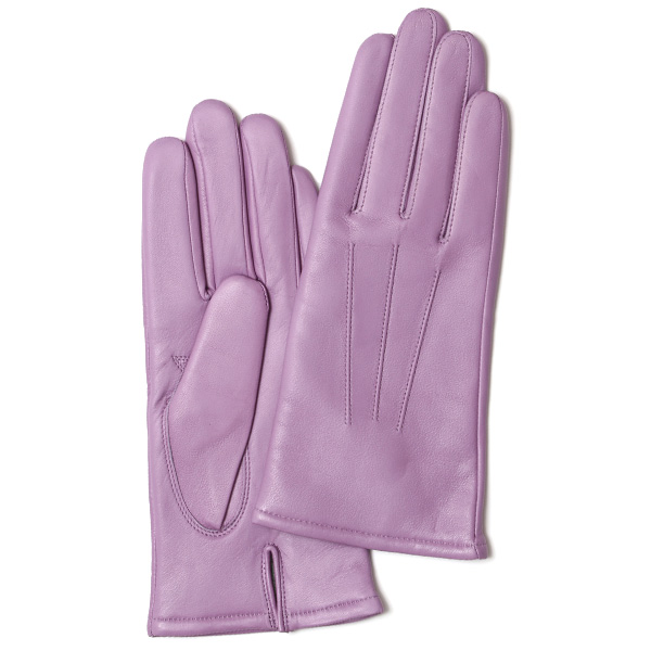 KURODA(クロダ) イタリーラム カシミヤ100％裏地 三本山 レディース 本革手袋 ライラック