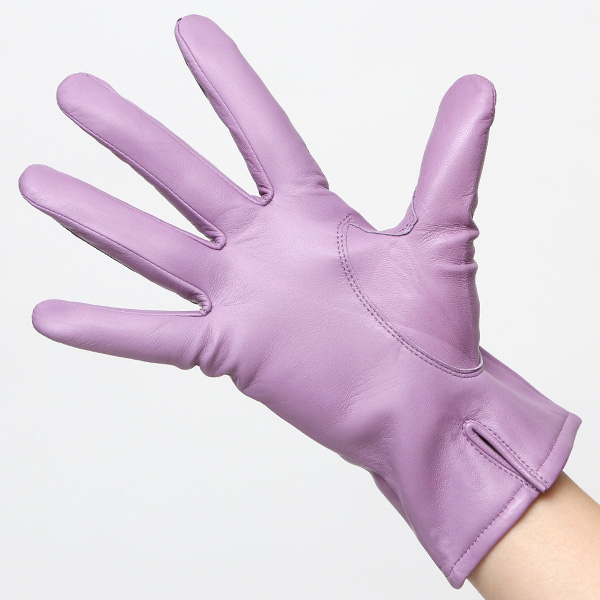  KURODA(クロダ) 革手袋 レディース カシミヤ裏地 パープル 紫色 防寒 グローブ 本革 レザー ウィメンズ 女性 通勤 スーツ ビジネス キレイめ 高級