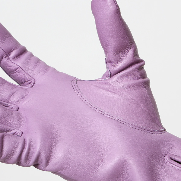  KURODA(クロダ) 革手袋 レディース カシミヤ裏地 パープル 紫色 防寒 グローブ 本革 レザー ウィメンズ 女性 通勤 スーツ ビジネス キレイめ 高級