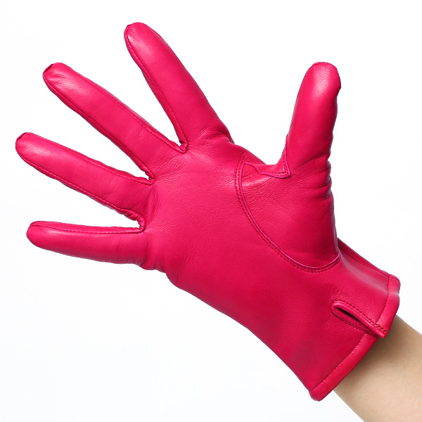  KURODA(クロダ) 革手袋 レディース カシミヤ裏地 ピンク 桃色 防寒 グローブ 本革 レザー ウィメンズ 女性 通勤 スーツ ビジネス キレイめ 高級