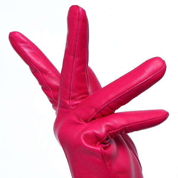  KURODA(クロダ) 革手袋 レディース カシミヤ裏地 ピンク 桃色 防寒 グローブ 本革 レザー ウィメンズ 女性 通勤 スーツ ビジネス キレイめ 高級