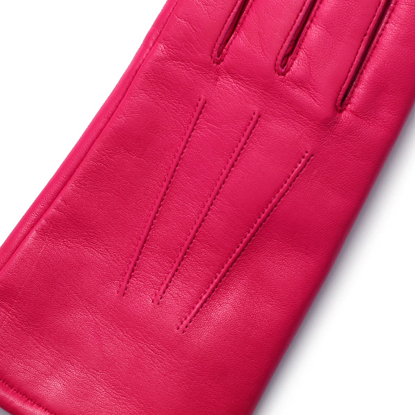  KURODA(クロダ) 革手袋 レディース カシミヤ裏地 ピンク 桃色 防寒 グローブ 本革 レザー ウィメンズ 女性 通勤 スーツ ビジネス キレイめ 高級