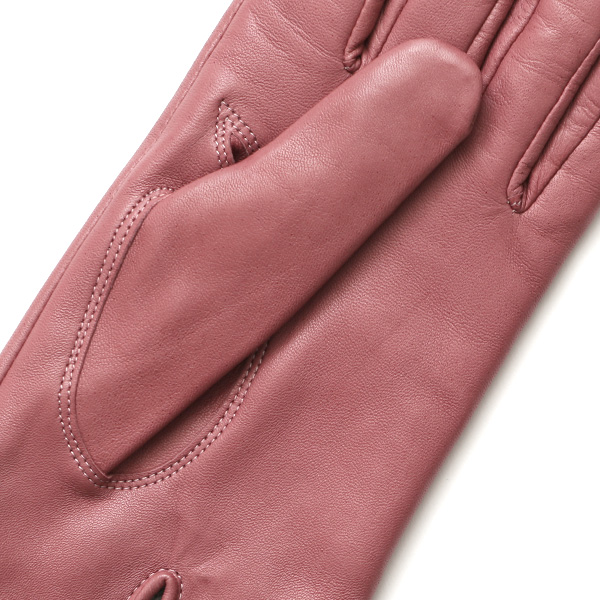 KURODA(クロダ) 革手袋 レディース カシミヤ裏地 ピンク 桃色 防寒 グローブ 本革 レザー ウィメンズ 女性 通勤 スーツ ビジネス キレイめ 高級