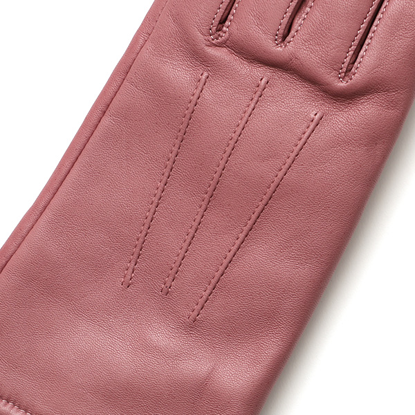 KURODA(クロダ) 革手袋 レディース カシミヤ裏地 ピンク 桃色 防寒 グローブ 本革 レザー ウィメンズ 女性 通勤 スーツ ビジネス キレイめ 高級