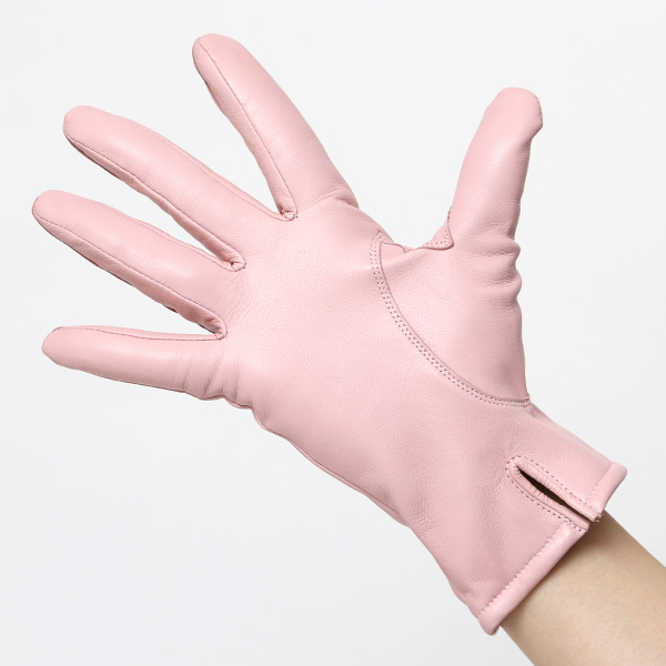  KURODA(クロダ) 革手袋 レディース カシミヤ裏地 ピンク 桃色 防寒 グローブ 本革 レザー ウィメンズ 女性 通勤 スーツ ビジネス キレイめ 高級