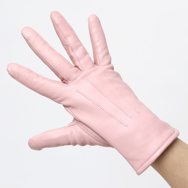  KURODA(クロダ) 革手袋 レディース カシミヤ裏地 ピンク 桃色 防寒 グローブ 本革 レザー ウィメンズ 女性 通勤 スーツ ビジネス キレイめ 高級