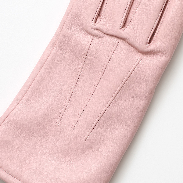  KURODA(クロダ) 革手袋 レディース カシミヤ裏地 ピンク 桃色 防寒 グローブ 本革 レザー ウィメンズ 女性 通勤 スーツ ビジネス キレイめ 高級