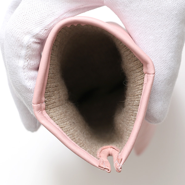  KURODA(クロダ) 革手袋 レディース カシミヤ裏地 ピンク 桃色 防寒 グローブ 本革 レザー ウィメンズ 女性 通勤 スーツ ビジネス キレイめ 高級