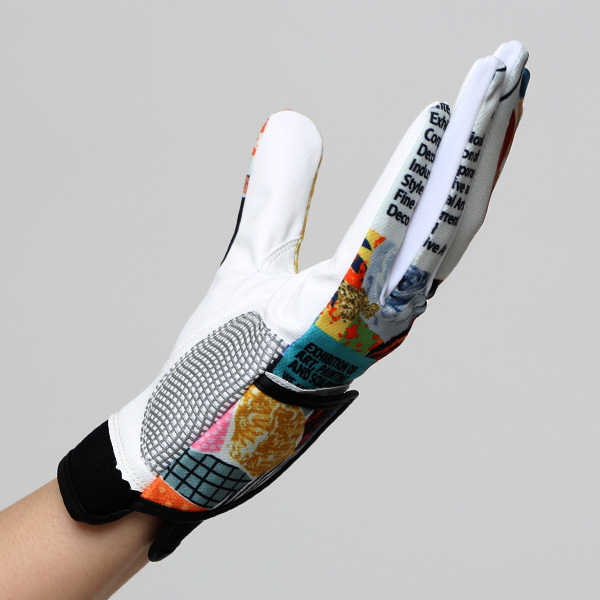 ゴルフグローブ レディース オシャレ 左手 総柄 カラフル 洗濯可能 ストレッチ 夏 手袋 ゴルフ 右利き用 ブラック 黒 黒色 速乾 UVカット プレゼント 妻 彼女 ギフト ゴルフ 人気 サイズ XS/M ブランド ペレック(PELLEK)