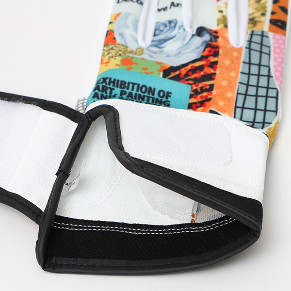 ゴルフグローブ レディース オシャレ 左手 総柄 カラフル 洗濯可能 ストレッチ 夏 手袋 ゴルフ 右利き用 ブラック 黒 黒色 速乾 UVカット プレゼント 妻 彼女 ギフト ゴルフ 人気 サイズ XS/M ブランド ペレック(PELLEK)