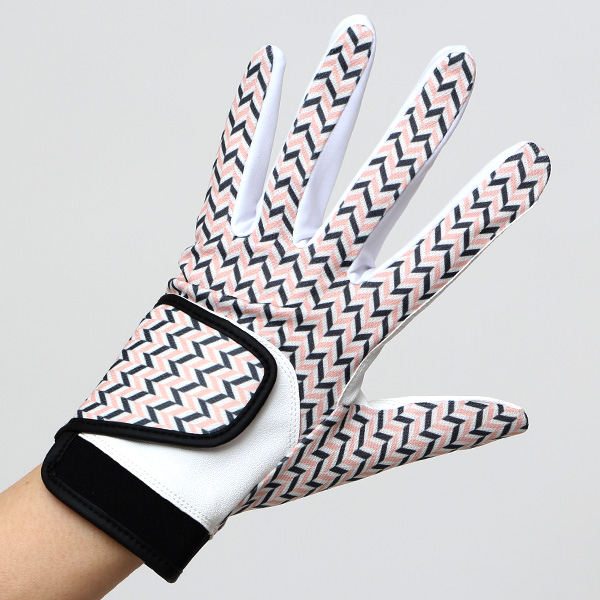 ゴルフグローブ レディース オシャレ 左手 総柄 カラフル 洗濯可能 ストレッチ 夏 手袋 ゴルフ 右利き用 グレー グレイ 灰色 速乾 UVカット プレゼント 妻 彼女 ギフト ゴルフ 人気 サイズ XS/M ブランド ペレック(PELLEK)