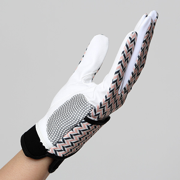  ゴルフグローブ レディース オシャレ 左手 総柄 カラフル 洗濯可能 ストレッチ 夏 手袋 ゴルフ 右利き用 グレー グレイ 灰色 速乾 UVカット プレゼント 妻 彼女 ギフト ゴルフ 人気 サイズ XS/M ブランド ペレック(PELLEK)