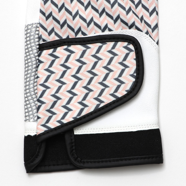  ゴルフグローブ レディース オシャレ 左手 総柄 カラフル 洗濯可能 ストレッチ 夏 手袋 ゴルフ 右利き用 グレー グレイ 灰色 速乾 UVカット プレゼント 妻 彼女 ギフト ゴルフ 人気 サイズ XS/M ブランド ペレック(PELLEK)