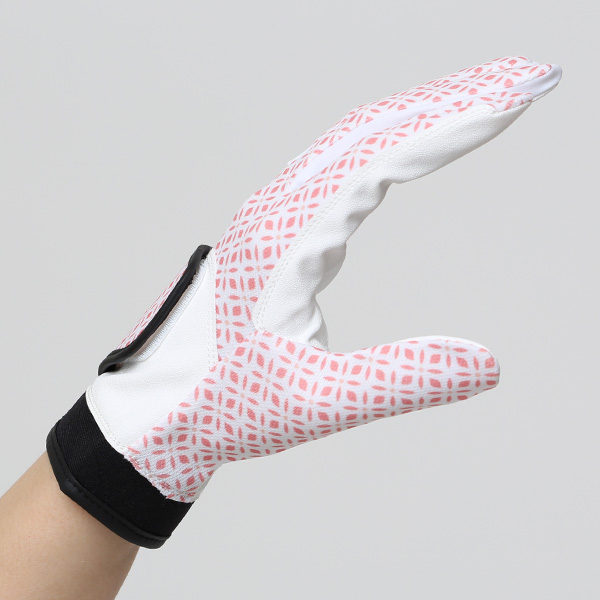 ゴルフグローブ レディース オシャレ 左手 総柄 カラフル 洗濯可能 ストレッチ 夏 手袋 ゴルフ 右利き用 ベージュ 肌色 速乾 UVカット プレゼント 妻 彼女 ギフト ゴルフ 人気 サイズ XS/M ブランド ペレック(PELLEK)