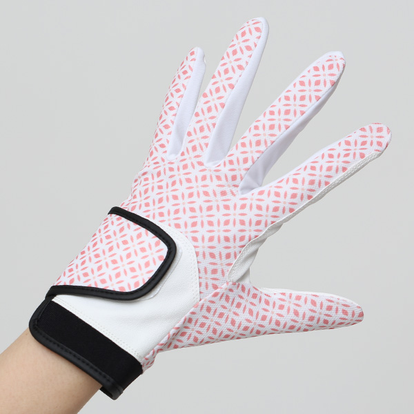 ゴルフグローブ レディース オシャレ 左手 総柄 カラフル 洗濯可能 ストレッチ 夏 手袋 ゴルフ 右利き用 ベージュ 肌色 速乾 UVカット プレゼント 妻 彼女 ギフト ゴルフ 人気 サイズ XS/M ブランド ペレック(PELLEK)