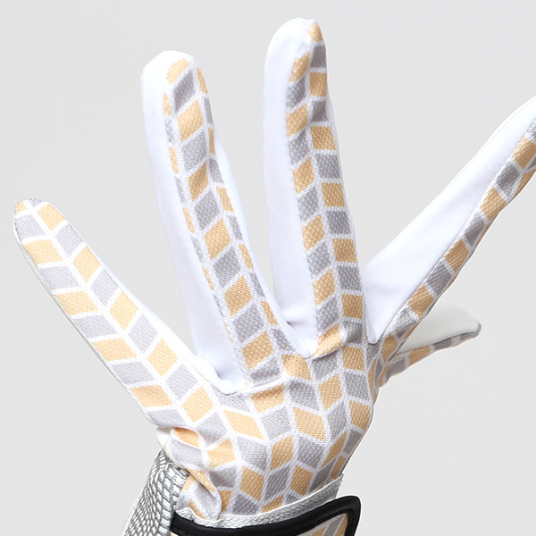 ゴルフグローブ レディース オシャレ 左手 総柄 カラフル 洗濯可能 ストレッチ 夏 手袋 ゴルフ 右利き用 イエロー 黄色 速乾 UVカット プレゼント 妻 彼女 ギフト ゴルフ 人気 サイズ XS/M ブランド ペレック(PELLEK)