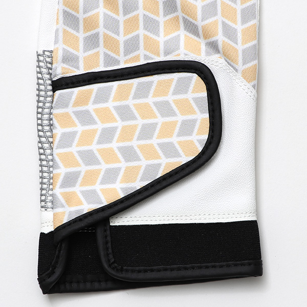 ゴルフグローブ レディース オシャレ 左手 総柄 カラフル 洗濯可能 ストレッチ 夏 手袋 ゴルフ 右利き用 イエロー 黄色 速乾 UVカット プレゼント 妻 彼女 ギフト ゴルフ 人気 サイズ XS/M ブランド ペレック(PELLEK)