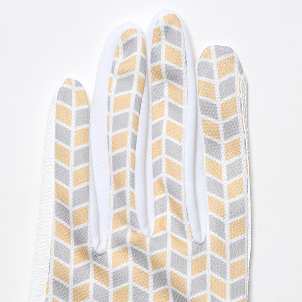 ゴルフグローブ レディース オシャレ 左手 総柄 カラフル 洗濯可能 ストレッチ 夏 手袋 ゴルフ 右利き用 イエロー 黄色 速乾 UVカット プレゼント 妻 彼女 ギフト ゴルフ 人気 サイズ XS/M ブランド ペレック(PELLEK)