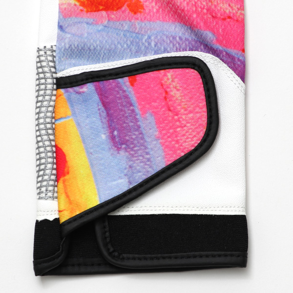 ゴルフグローブ レディース オシャレ 左手 総柄 カラフル 洗濯可能 ストレッチ 夏 手袋 ゴルフ 右利き用 ピンク 桃色 速乾 UVカット プレゼント 妻 彼女 ギフト ゴルフ 人気 サイズ XS/M ブランド ペレック(PELLEK)