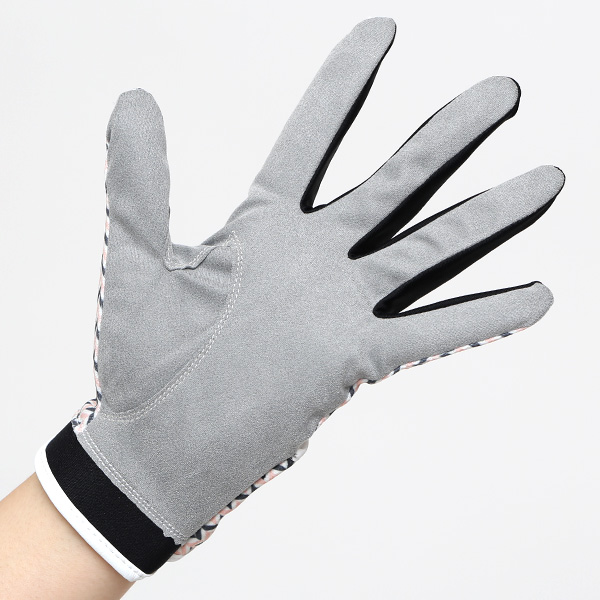 ゴルフ 手袋 レディース 左手用 右利き グローブ 洗濯可能 手洗い サイズ XS/M ストレッチ フィット感 グレー グレイ 灰色 総柄 女性用 ゴルフグローブ おしゃれ UVカット ギフト プレゼント 婦人 彼女 ゴルフ ペレック(PELLEK)