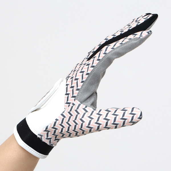 ゴルフ 手袋 レディース 左手用 右利き グローブ 洗濯可能 手洗い サイズ XS/M ストレッチ フィット感 グレー グレイ 灰色 総柄 女性用 ゴルフグローブ おしゃれ UVカット ギフト プレゼント 婦人 彼女 ゴルフ ペレック(PELLEK)