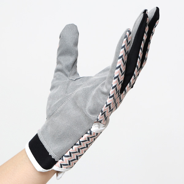 ゴルフ 手袋 レディース 左手用 右利き グローブ 洗濯可能 手洗い サイズ XS/M ストレッチ フィット感 グレー グレイ 灰色 総柄 女性用 ゴルフグローブ おしゃれ UVカット ギフト プレゼント 婦人 彼女 ゴルフ ペレック(PELLEK)