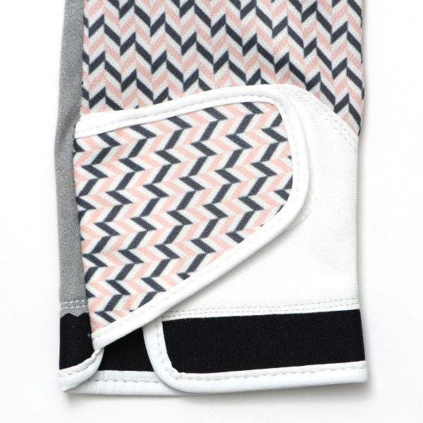 ゴルフ 手袋 レディース 左手用 右利き グローブ 洗濯可能 手洗い サイズ XS/M ストレッチ フィット感 グレー グレイ 灰色 総柄 女性用 ゴルフグローブ おしゃれ UVカット ギフト プレゼント 婦人 彼女 ゴルフ ペレック(PELLEK)