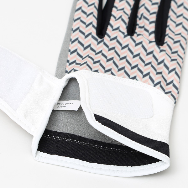 ゴルフ 手袋 レディース 左手用 右利き グローブ 洗濯可能 手洗い サイズ XS/M ストレッチ フィット感 グレー グレイ 灰色 総柄 女性用 ゴルフグローブ おしゃれ UVカット ギフト プレゼント 婦人 彼女 ゴルフ ペレック(PELLEK)