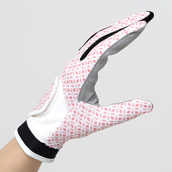 ゴルフ 手袋 レディース 左手用 右利き グローブ 洗濯可能 手洗い サイズ XS/M ストレッチ フィット感 ベージュ 肌色 総柄 女性用 ゴルフグローブ おしゃれ UVカット ギフト プレゼント 婦人 彼女 ゴルフ ペレック(PELLEK)