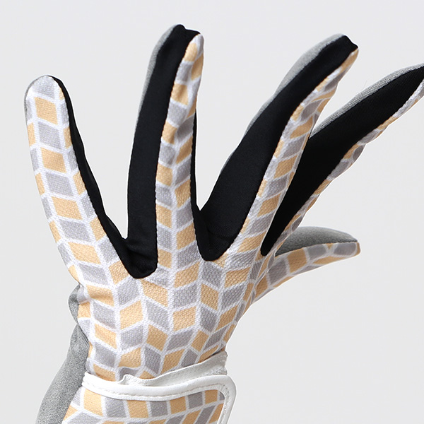 ゴルフ 手袋 レディース 左手用 右利き グローブ 洗濯可能 手洗い サイズ XS/M ストレッチ フィット感 イエロー 黄色 総柄 女性用 ゴルフグローブ おしゃれ UVカット ギフト プレゼント 婦人 彼女 ゴルフ ペレック(PELLEK)