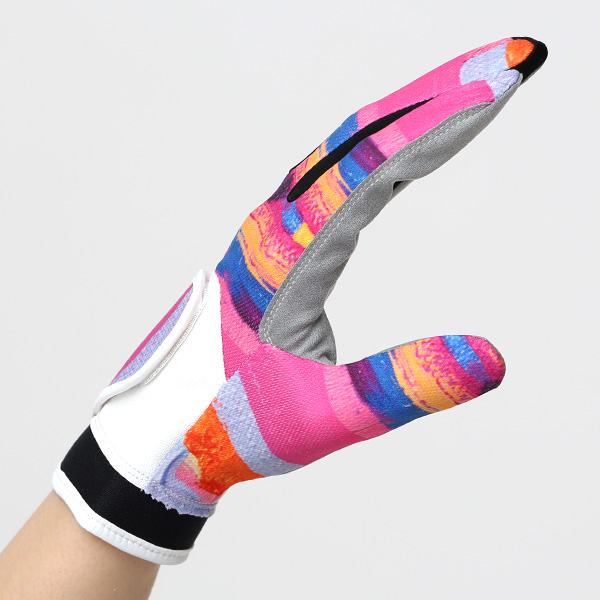  ゴルフ 手袋 レディース 左手用 右利き グローブ 洗濯可能 手洗い サイズ XS/M ストレッチ フィット感 ピンク 桃色 総柄 女性用 ゴルフグローブ おしゃれ UVカット ギフト プレゼント 婦人 彼女 ゴルフ ペレック(PELLEK)