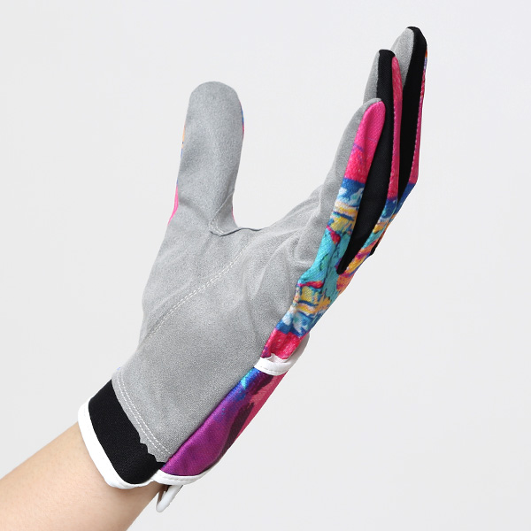  ゴルフ 手袋 レディース 左手用 右利き グローブ 洗濯可能 手洗い サイズ XS/M ストレッチ フィット感 ピンク 桃色 総柄 女性用 ゴルフグローブ おしゃれ UVカット ギフト プレゼント 婦人 彼女 ゴルフ ペレック(PELLEK)