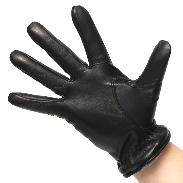  手袋 メンズ レザー スマホ対応 イタリーラム カシミヤ100％ 本革 グローブ 防寒 ベルト付き 革手袋 ブラック 黒 黒色 本革 グローブ ブランド ギフト クリスマス バレンタイン 男性用 高級 手袋 日本製 クロダ(KURODA)