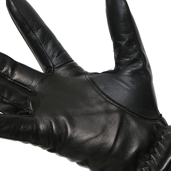  手袋 メンズ レザー スマホ対応 イタリーラム カシミヤ100％ 本革 グローブ 防寒 ベルト付き 革手袋 ブラック 黒 黒色 本革 グローブ ブランド ギフト クリスマス バレンタイン 男性用 高級 手袋 日本製 クロダ(KURODA)