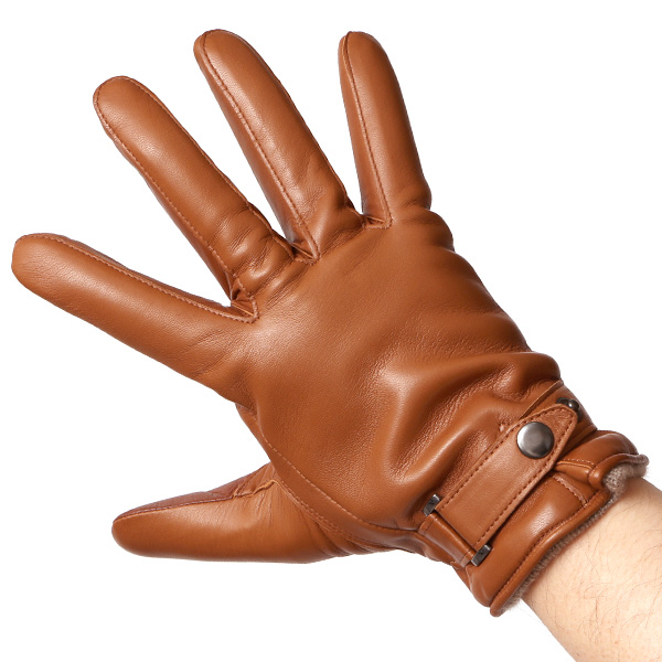  手袋 メンズ レザー スマホ対応 イタリーラム カシミヤ100％ 本革 グローブ 防寒 ベルト付き 革手袋 ブラウン 茶 茶色 本革 グローブ ブランド ギフト クリスマス バレンタイン 男性用 高級 手袋 日本製 クロダ(KURODA)