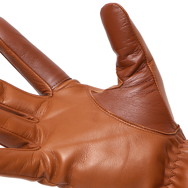  手袋 メンズ レザー スマホ対応 イタリーラム カシミヤ100％ 本革 グローブ 防寒 ベルト付き 革手袋 ブラウン 茶 茶色 本革 グローブ ブランド ギフト クリスマス バレンタイン 男性用 高級 手袋 日本製 クロダ(KURODA)