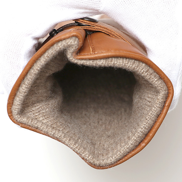  手袋 メンズ レザー スマホ対応 イタリーラム カシミヤ100％ 本革 グローブ 防寒 ベルト付き 革手袋 ブラウン 茶 茶色 本革 グローブ ブランド ギフト クリスマス バレンタイン 男性用 高級 手袋 日本製 クロダ(KURODA)