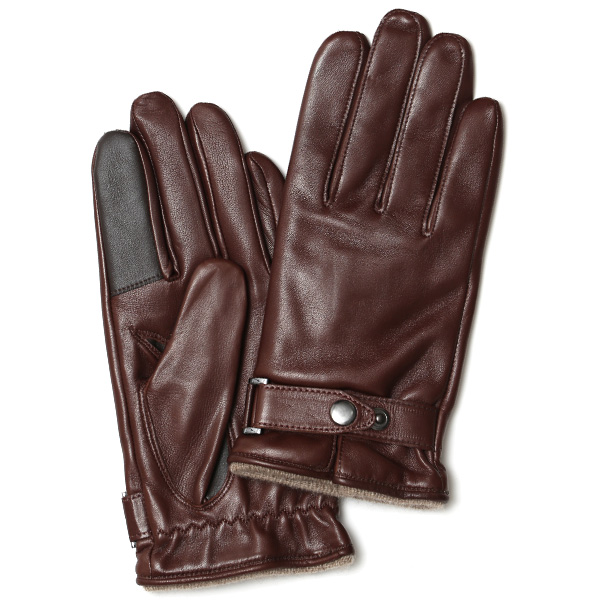 クロダ(KURODA) 【MEN】 イタリーラム カシミア100％ スマホ対応 手袋 ダークブラウン
