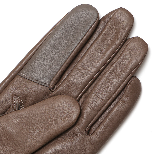  手袋 メンズ レザー スマホ対応 イタリーラム カシミヤ100％ 本革 グローブ 防寒 ベルト付き 革手袋 グレー グレイ 灰色 本革 グローブ ブランド ギフト クリスマス バレンタイン 男性用 高級 手袋 日本製 クロダ(KURODA)