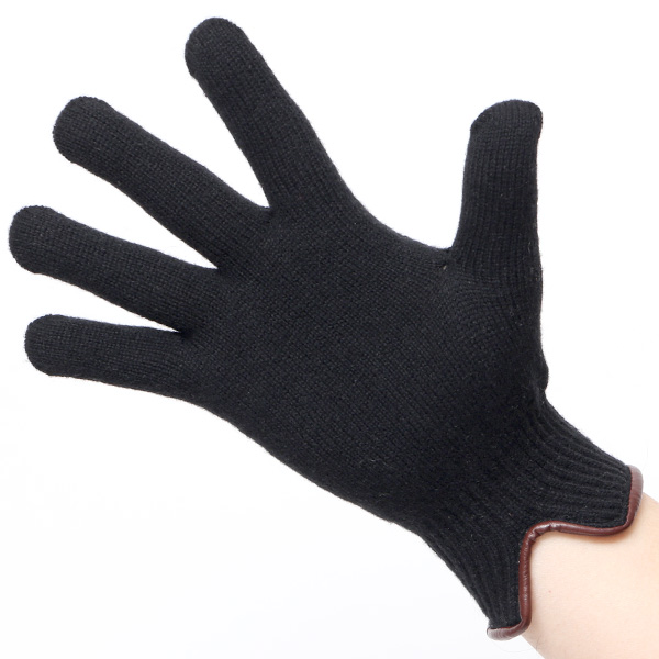  手袋 メンズ ニット手袋 ウール 防寒 裏地 カシミヤ100％ 温かい 厚手 グローブ 日本製 無地 おしゃれ ブラック 黒 黒色 カシミア 通勤 通学 冬物 彼氏 夫 紳士 男性用 手袋 プレゼント 化粧箱付き ブランド クロダ(KURODA)