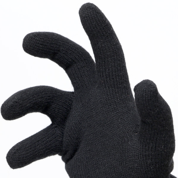  手袋 メンズ ニット手袋 ウール 防寒 裏地 カシミヤ100％ 温かい 厚手 グローブ 日本製 無地 おしゃれ ブラック 黒 黒色 カシミア 通勤 通学 冬物 彼氏 夫 紳士 男性用 手袋 プレゼント 化粧箱付き ブランド クロダ(KURODA)